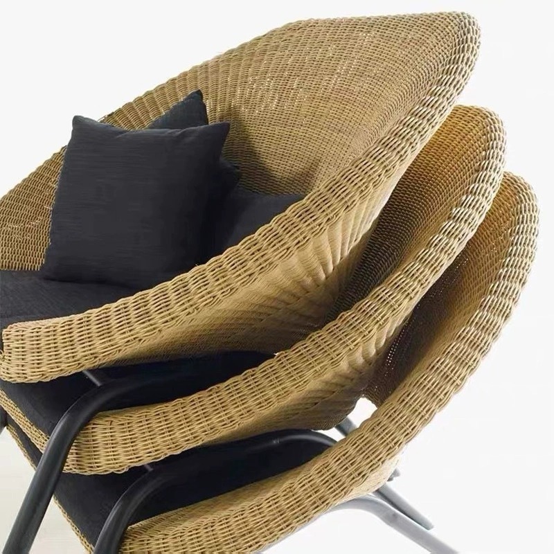 garden leisure rattan chair open-air balcony simple lounge chair bed and breakfast outdoor furniture