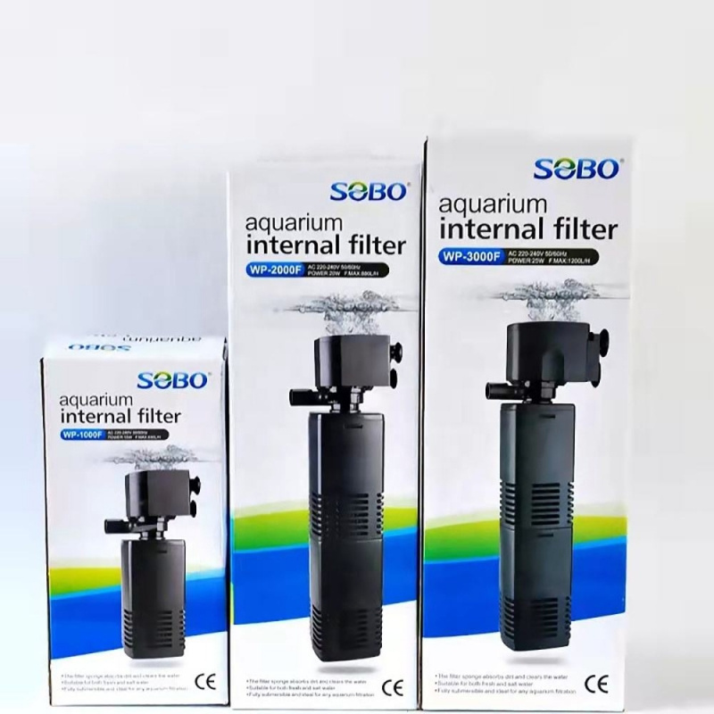 Multi-function SOBO Fish Tank Filter 3 In 1 Aquarium Internal Filter Submersible Power Sponge Filter Aquarium Accessories