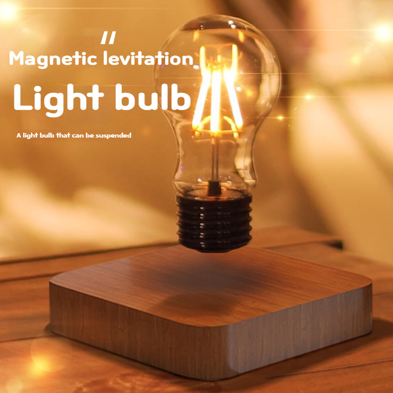 Modern Corner Column Crystal Table Room Decoration Desk Magnetic Floating Bulb Touch Control Smart Home Lights