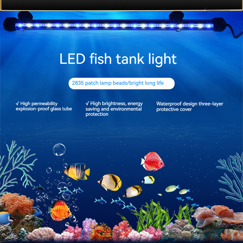 Hot Sell Planted Fish Saltwater Underwater Lighting IP68 Waterproof Aquarium Fish Tank LED Aquarium Light