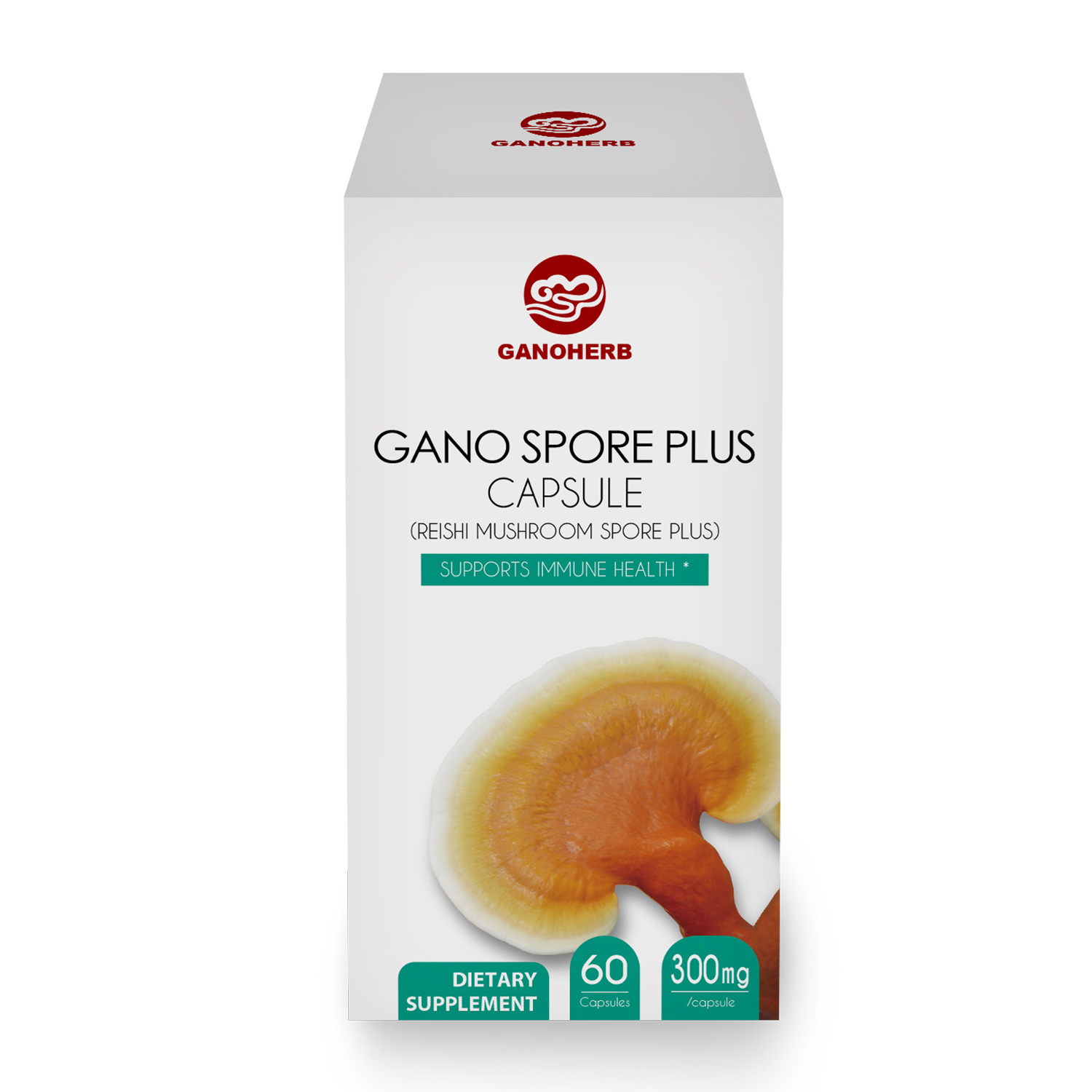 Ganoherb Reishi Mushroom Spore USDA Organic Ganoderma Lucidum Extract Supplement Immune System Booster capsules