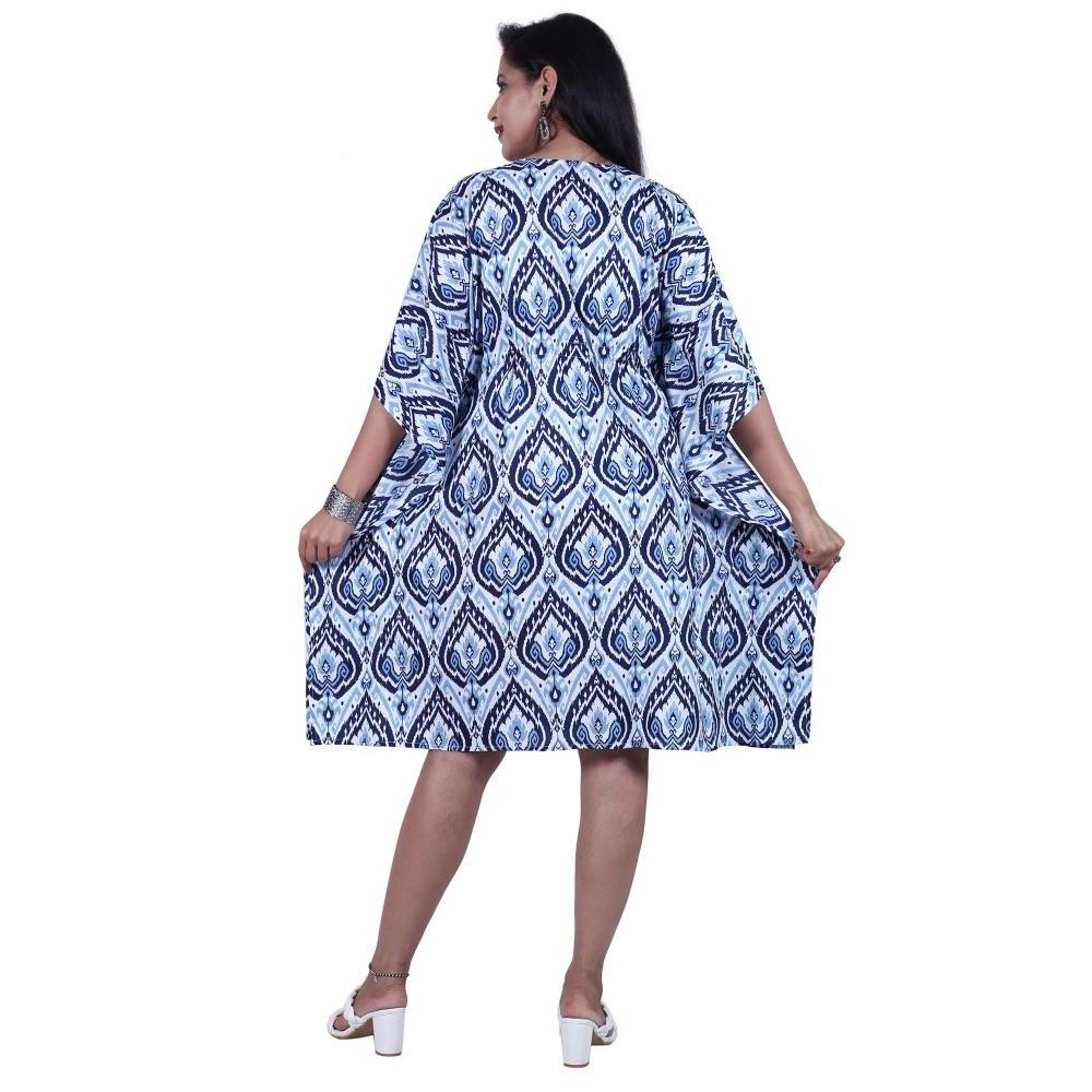 Home Wear Sleep Dress Luxury Classic Women's Cotton Kaftan Maxi Nighty Export Quality Women's Lounge Wear Dress at Low Price OEM