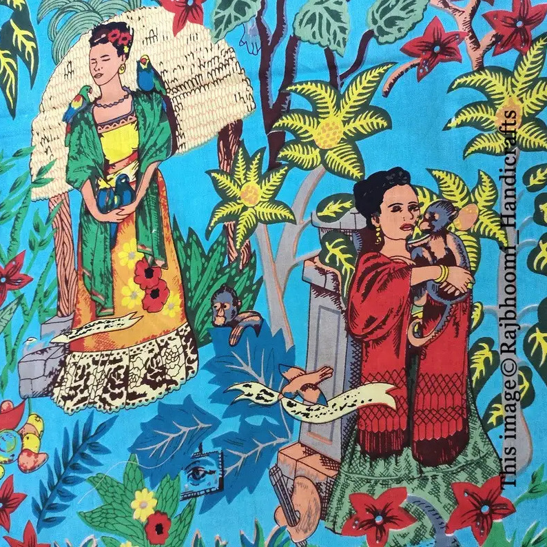 Ethnic Indian Cotton Handmade Women Clothing Running Loose Craft Sewing Fabric By The Yard Throw Beautiful Floral Print Fabrics