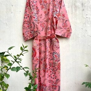 Premium Design Beautiful Safari Print Cotton Kimono Woman Bath Robe Shower Robe Lounge Wear House Coat Kimono Robes Gift For Her