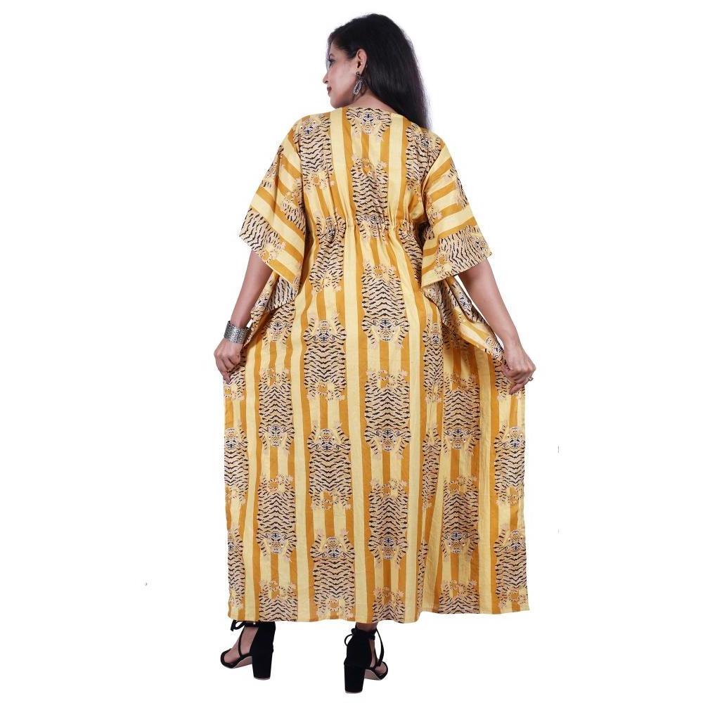 Designer Handmade Cotton Block Printed Tunic Casual Summer Wear Block Printed Kaftan Maxi For Women's at Wholesale Prices Bulk