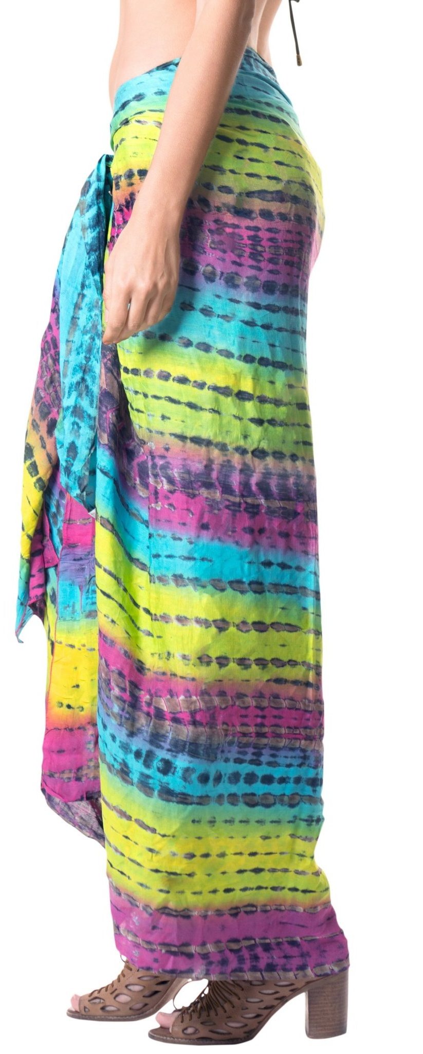 Unique and Colorful Hippie Tie Dye Sarong Pareo Sarong Sexy Beach Wear Beachwear Sarong Bikini Dress Rayon Fabric Women Adults