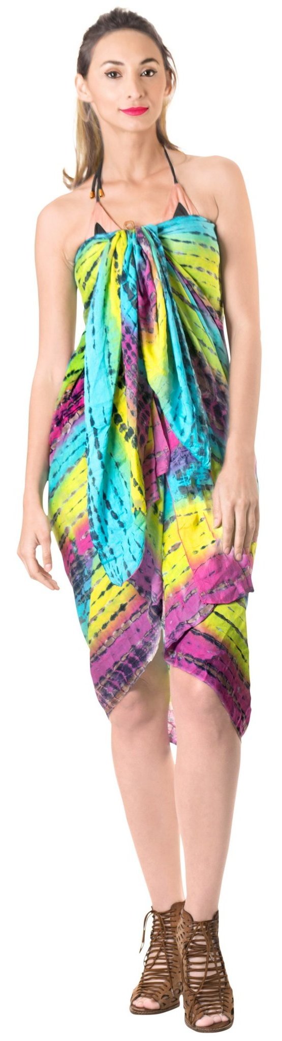 Unique and Colorful Hippie Tie Dye Sarong Pareo Sarong Sexy Beach Wear Beachwear Sarong Bikini Dress Rayon Fabric Women Adults