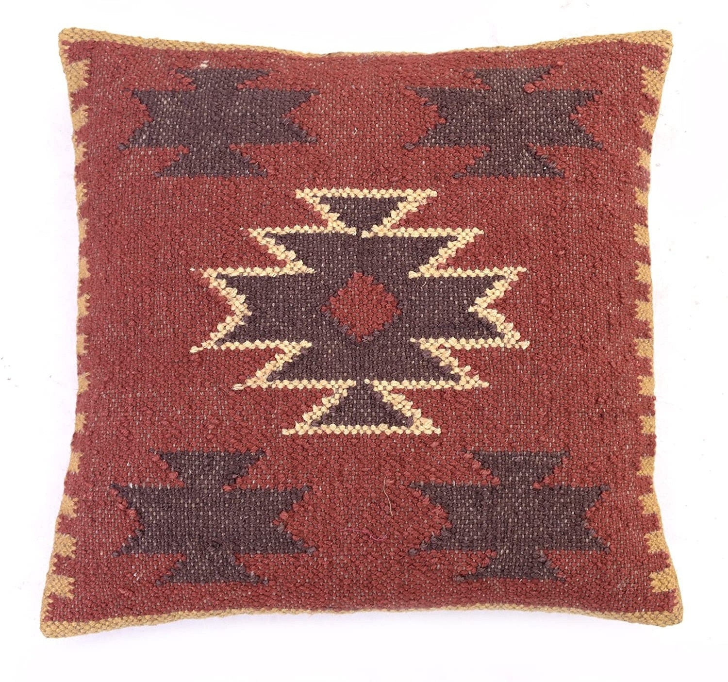 Bohemian Indian Vintage Kilim Hand Woven 100% Wool Jute Fabric Cushion Home Living Outdoor Sofa Couch Decorative Pillow Covers