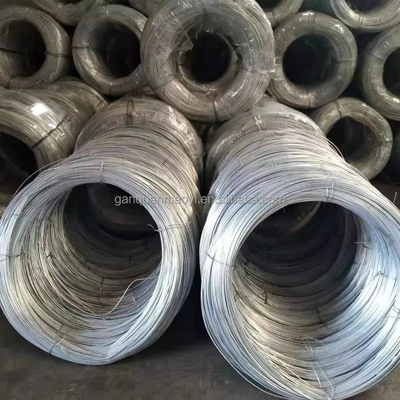 low price galvanised binding wire gi steel wire 9 10 12 14 16 gauge hot dip electro galvanized iron wire