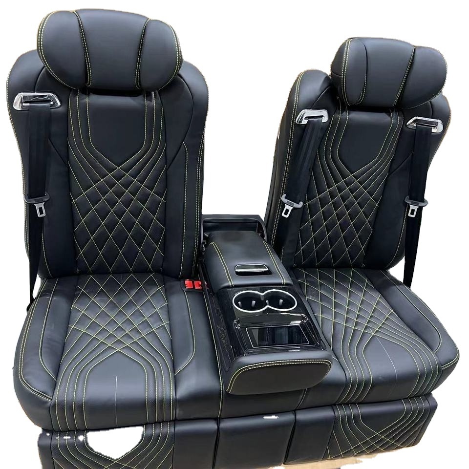 Auto  Conversion luxury car seats for Alphard van minibus W447 recliner  black car seats