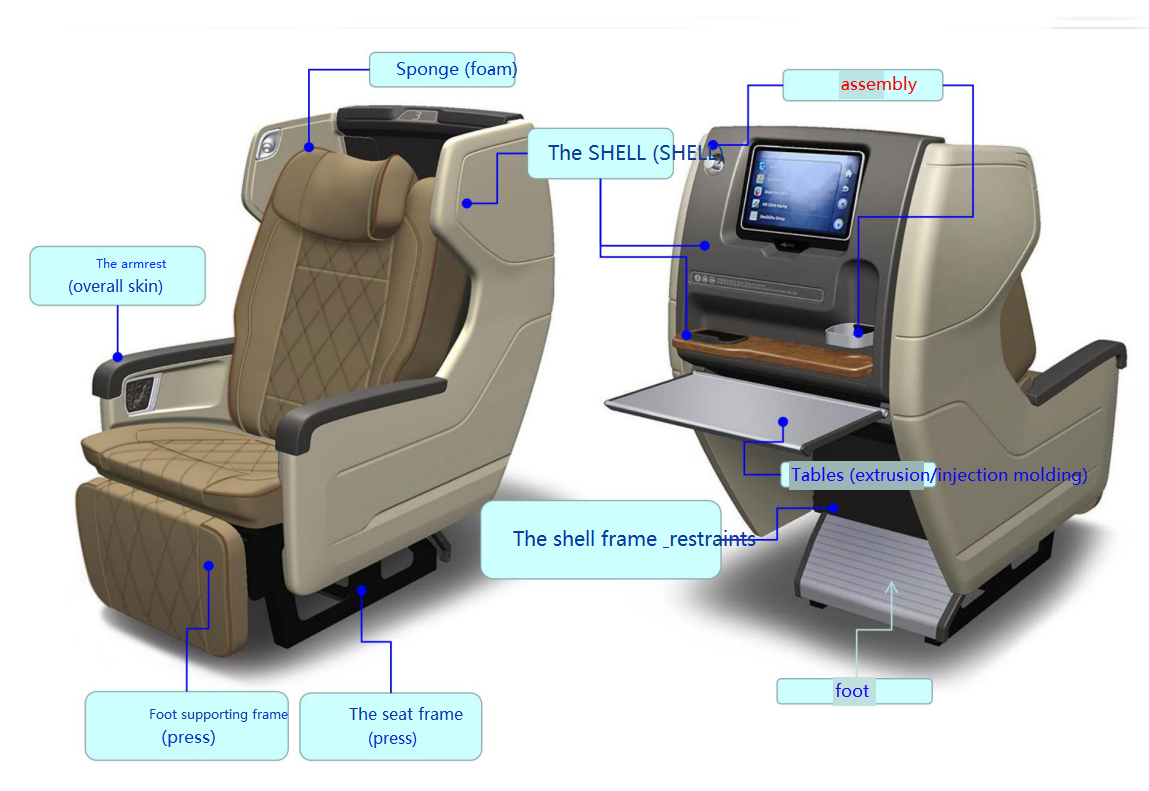 China factory custom-made business luxury VIP coach bus seat for  luxury passenger sale