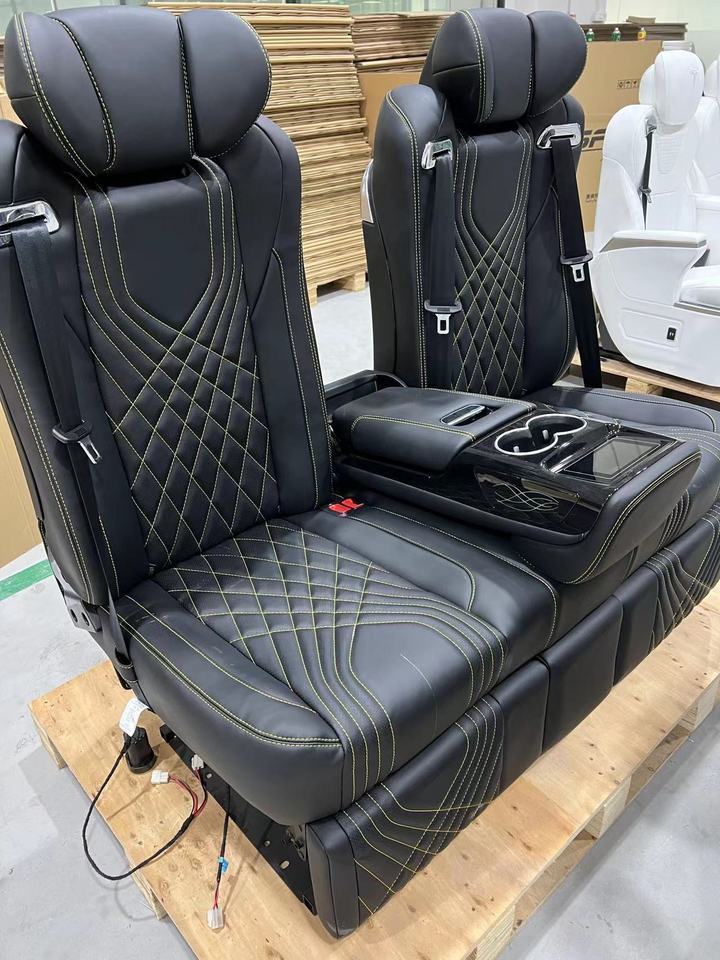 Auto  Conversion luxury car seats for Alphard van minibus W447 recliner  black car seats