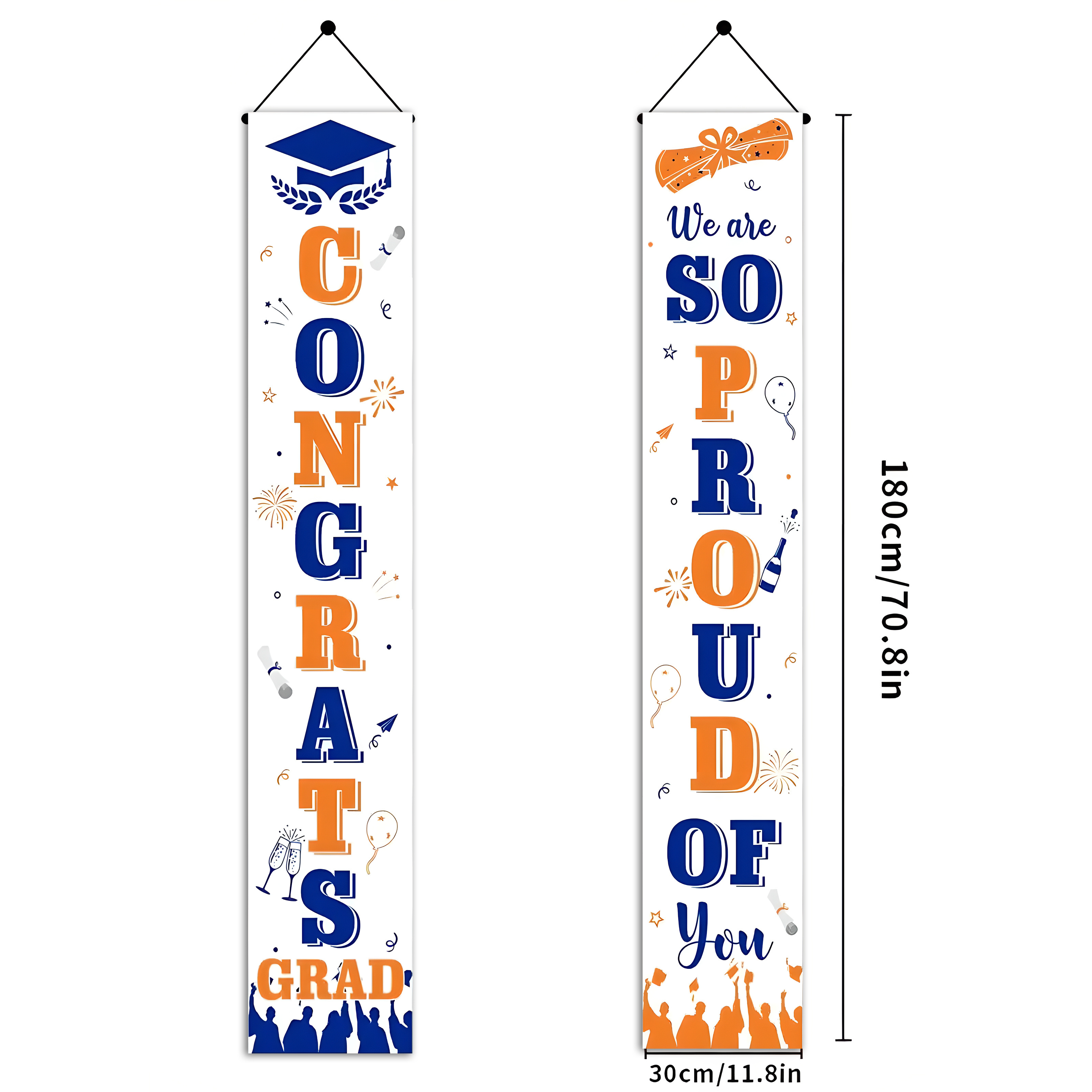 2024 Congrats Grad Banner Graduation for High School College Graduation Party Supplies Indoor Outdoor Graduation Decorations