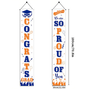 2024 Congrats Grad Banner Graduation for High School College Graduation Party Supplies Indoor Outdoor Graduation Decorations