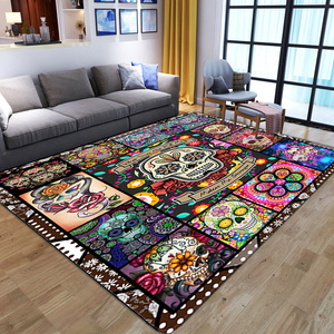 Creative New Skeleton Print Carpet Hippie Room Decoration Bedroom Living Room Children's Room Non-slip Floor Mat