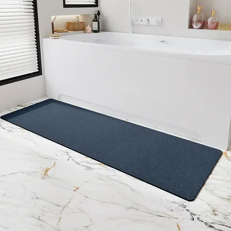 Diatomaceous Earth Bath Mat Thin Bathroom Rugs Fit Under Bathtub Quick Dry Water Absorbent Bathroomsmall carpet