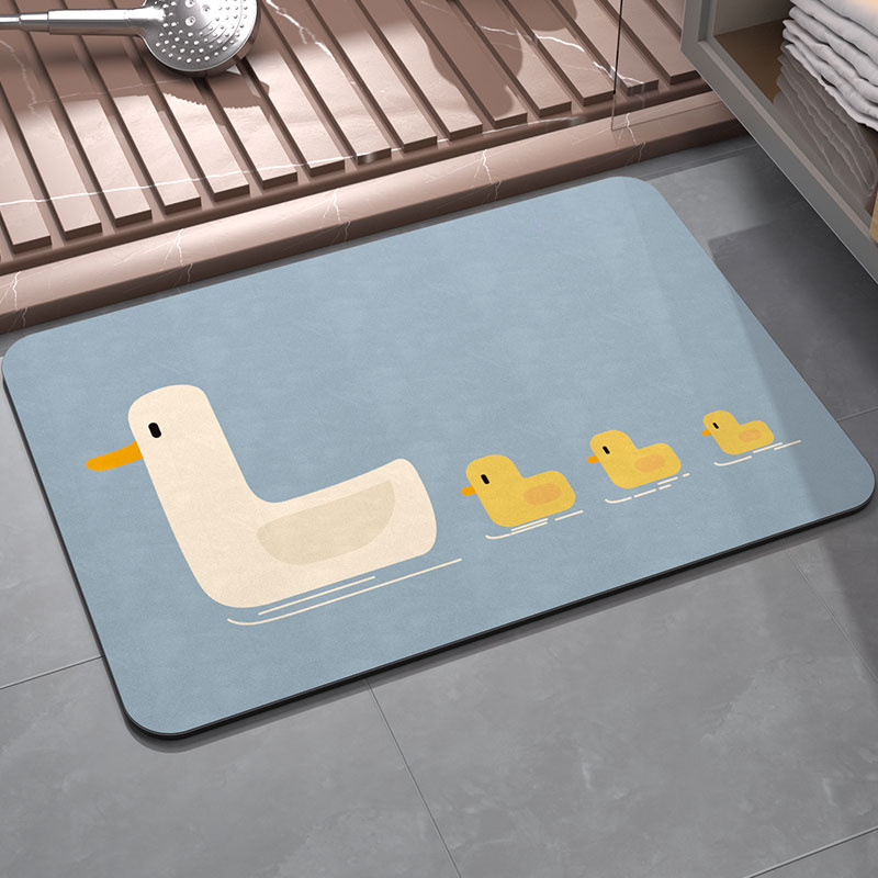 Cute Duck Diatomaceous Earth Mat For The Bathroom Floor Mats Foot Room Rugs Toilet Shower Carpet Entrance Doormat Pad Washable