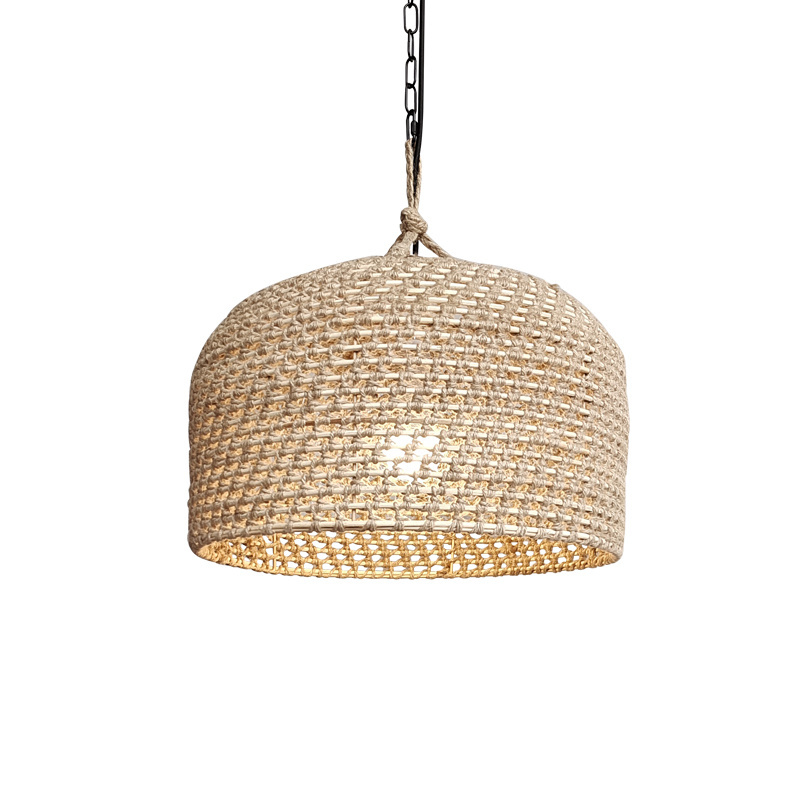 Kitchen Pendant Light Bohemia Chandelier  Hemp rope and Rattan Pendant Lamp for Living Room Dining Room Restaurant Chandelier