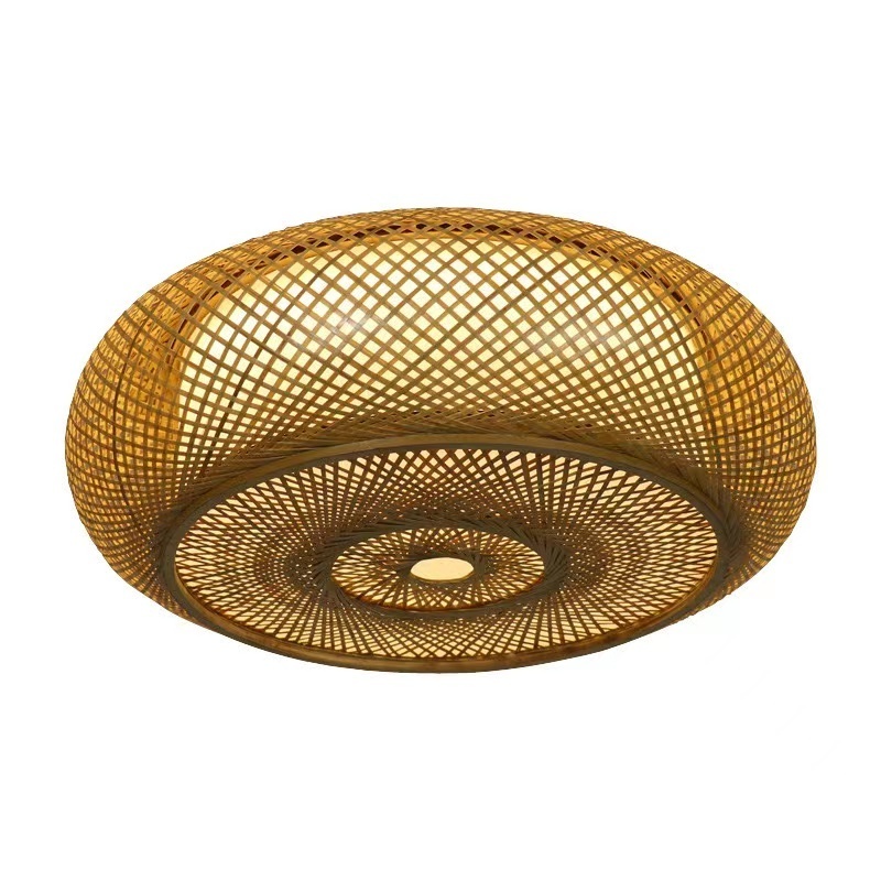 Nordic Bamboo Ceiling Lamp Rattan Ceiling Light Modern E27 Wood Ceiling Lamp decor home Indoor Dining Room