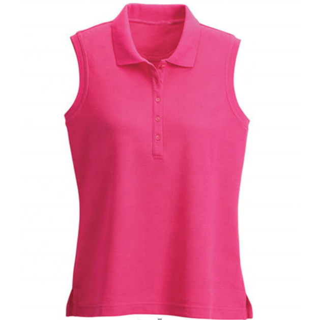 Ladies Sleeveless Polo shirt 100% cotton