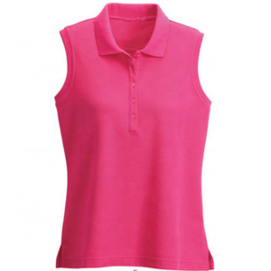 Ladies Sleeveless Polo shirt 100% cotton