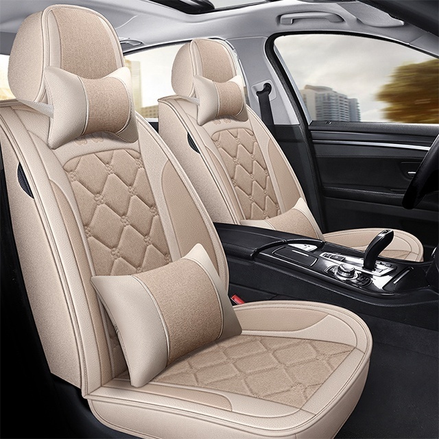 Designer Pink Car Seat Covers Full Set Universal Leather Seat Cover Car Set Car Accessories