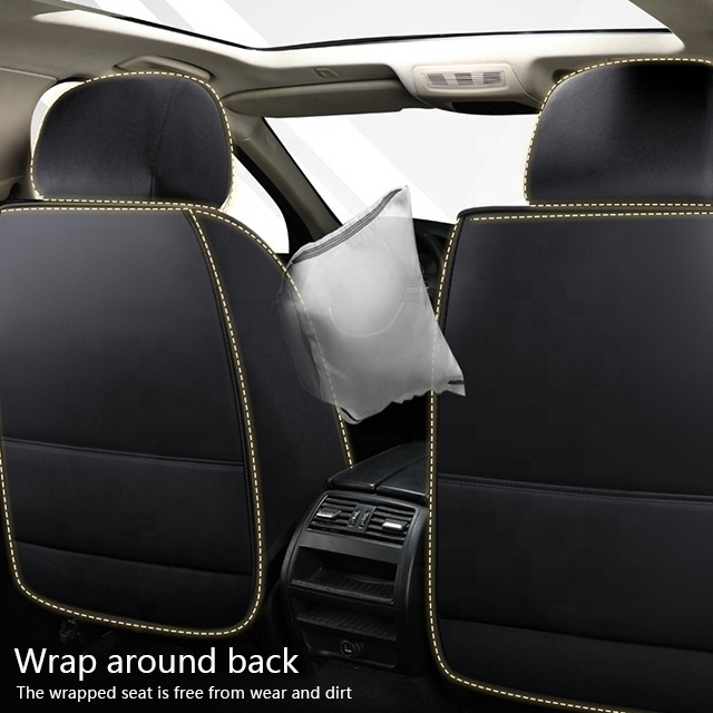 Leather Car Seat Covers Waterproof Leatherette Cushion Covers for Cars SUV Pick-up Truck Fit Set for Auto Interior Accessories