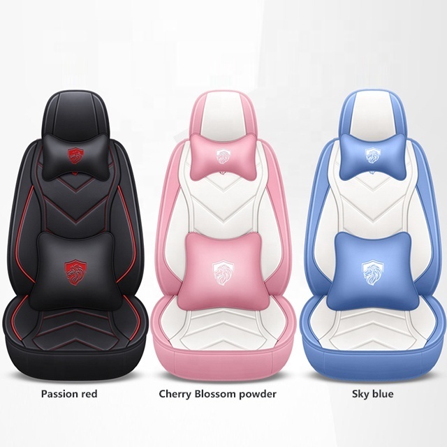 Leather Car Seat Covers Waterproof Leatherette Cushion Covers for Cars SUV Pick-up Truck Fit Set for Auto Interior Accessories