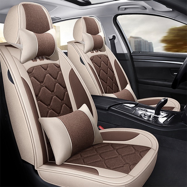 Designer Pink Car Seat Covers Full Set Universal Leather Seat Cover Car Set Car Accessories