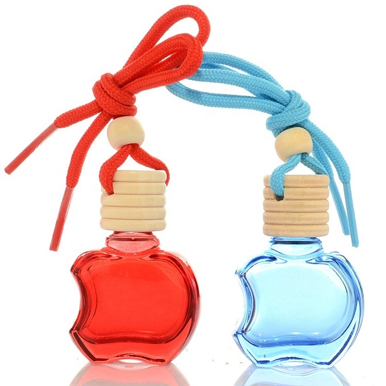 Hanging Rope Wooden Lid Empty Car Air Freshener Bottle Car Perfume Empty Bottle 9ml 10ml