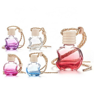 Hanging Rope Wooden Lid Empty Car Air Freshener Bottle Car Perfume Empty Bottle 9ml 10ml