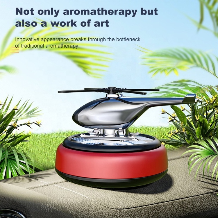 Perfume Solar Power Helicopter Solar Rotating Car Air Freshener