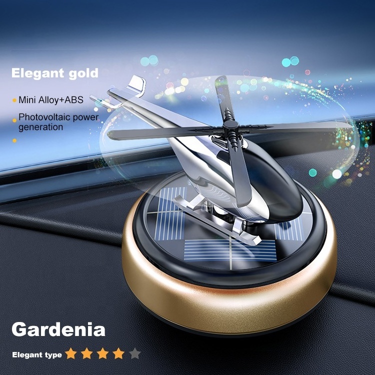 Perfume Solar Power Helicopter Solar Rotating Car Air Freshener