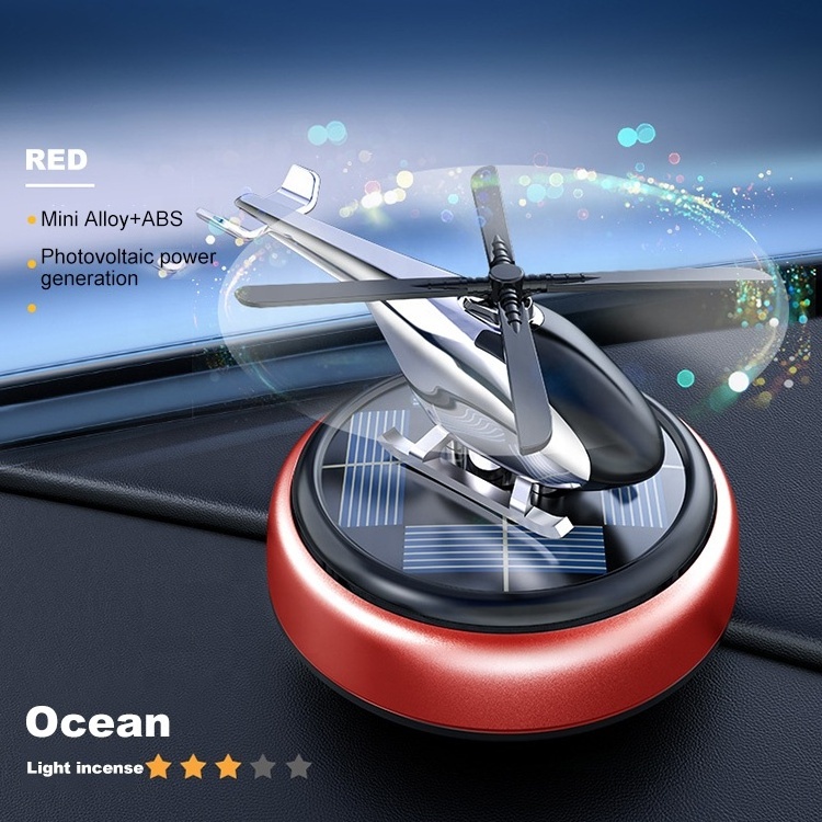 Perfume Solar Power Helicopter Solar Rotating Car Air Freshener