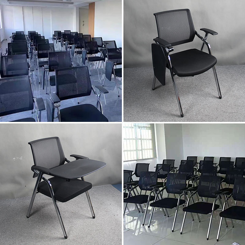 Folding with writing board meeting chair learning table and chair integrated training storage office chair