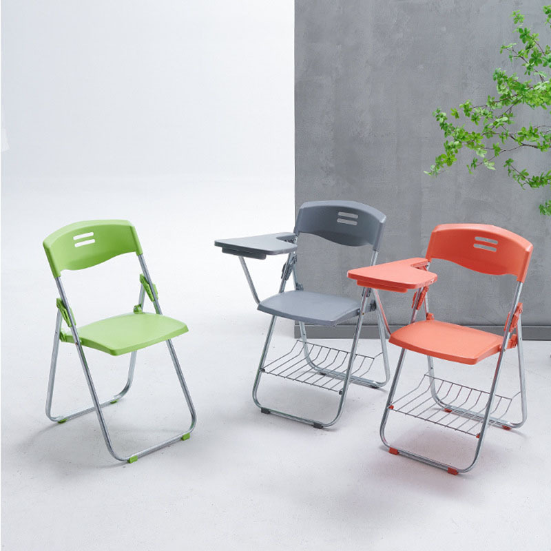 Folding conference chair with writing board free installation one table and chair plastic folding office chair