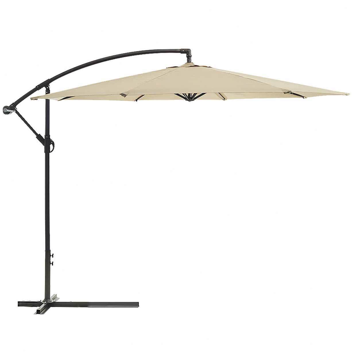 Green 3M Outdoor Parasol Hanging Cantilever Garden Banana Hanging Umbrella in Large Sunshade with UV Protection for Patio Garden