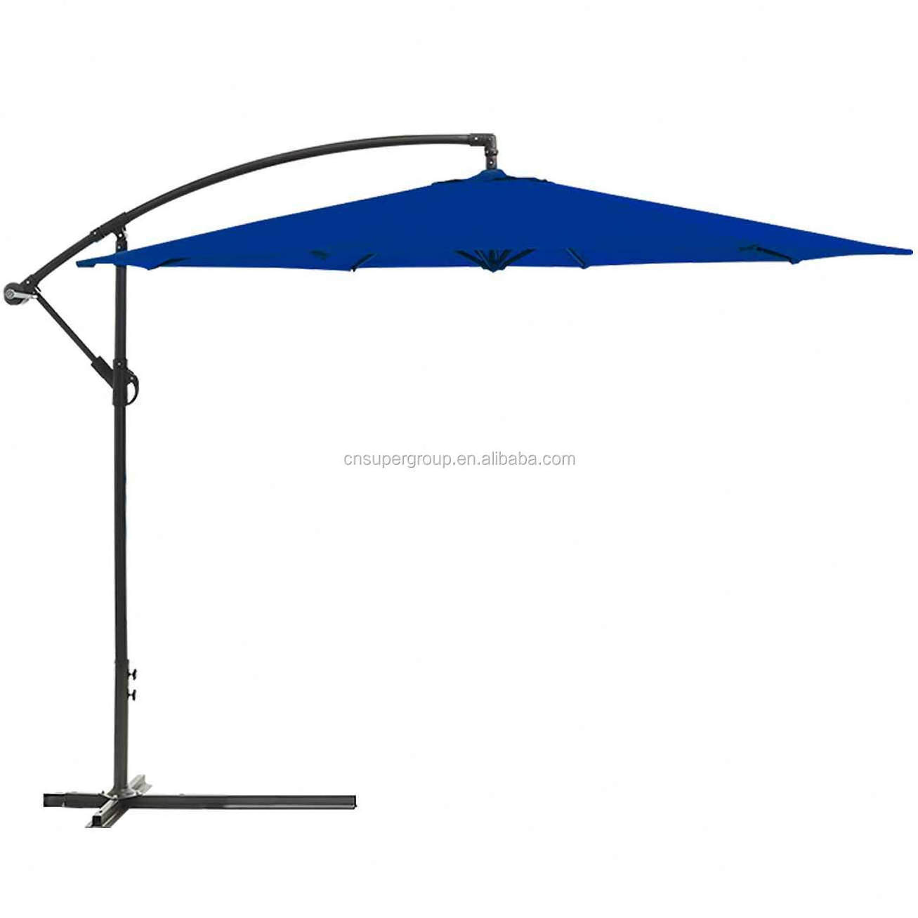 Green 3M Outdoor Parasol Hanging Cantilever Garden Banana Hanging Umbrella in Large Sunshade with UV Protection for Patio Garden