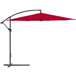 Green 3M Outdoor Parasol Hanging Cantilever Garden Banana Hanging Umbrella in Large Sunshade with UV Protection for Patio Garden