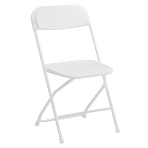 Wholesale Cheap Outdoor Wedding Party Stackable Steel Pipe Plastic White Folding Chair For Events