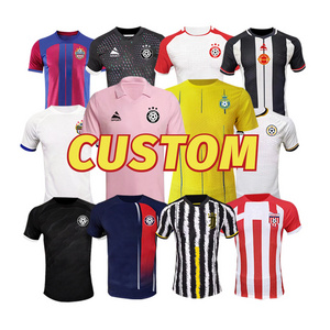 Custom Men Football Jersey Training Club Quick Dry Original Blue Football Wear Soccer Club Uniforms Wholesale Soccer Jerseys Set