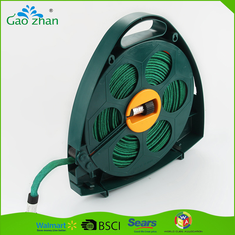 15M retractable garden flat hose reel