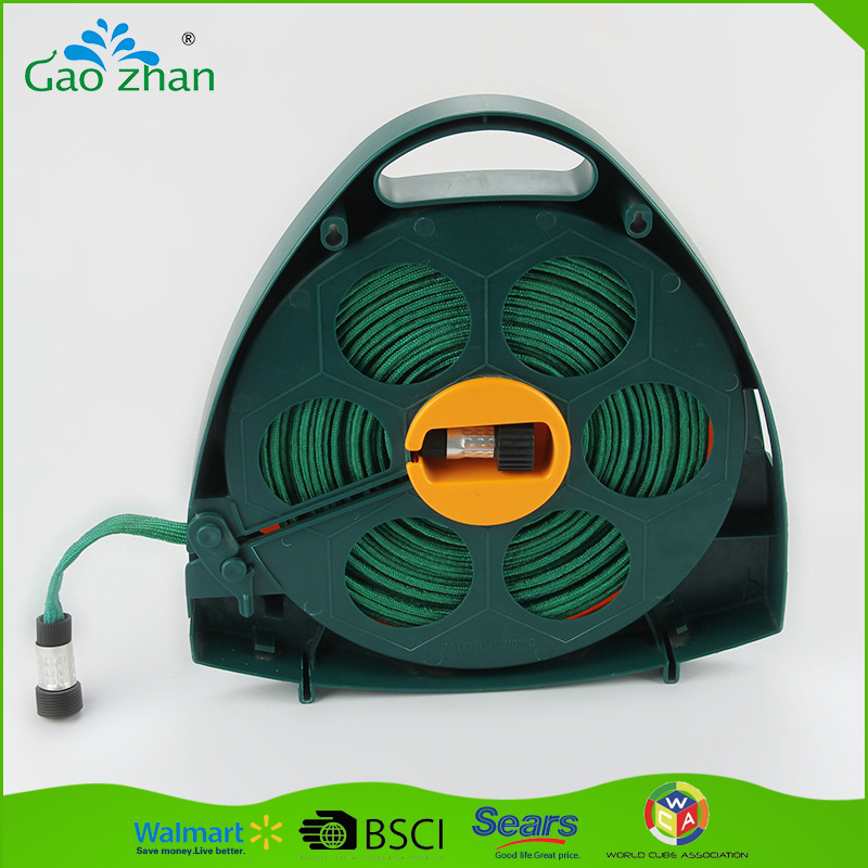 15M retractable garden flat hose reel