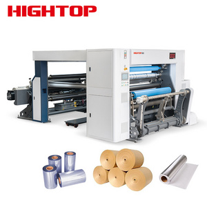 Automatic jumbo pp pvc bopp self-adhesive materials slitting rewinding machine