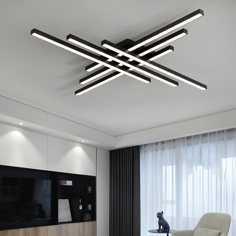 Modern new design dimmable linear LED ceiling light for living room lighting