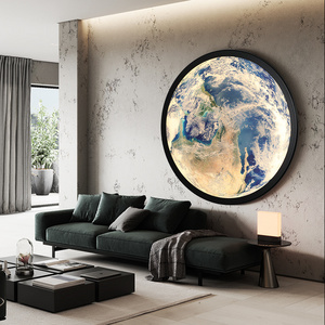 2022 New Living Room Bedroom Corridor Modern Creative Moon Earth Round Decorative Light LED Wall Light