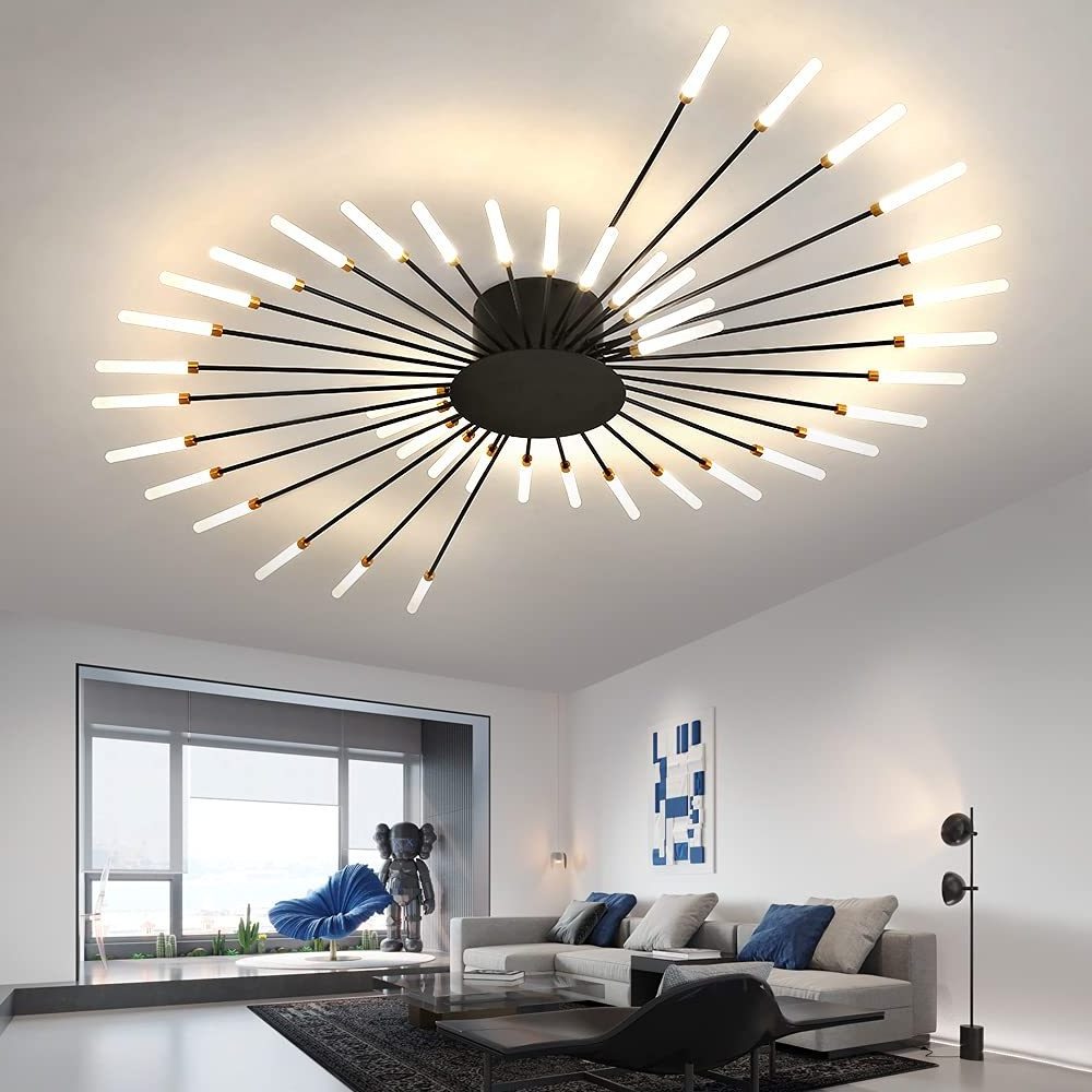 Badu Modern Home Lighting Creative Fireworks Led Ceiling Light For Living Room Bedroom