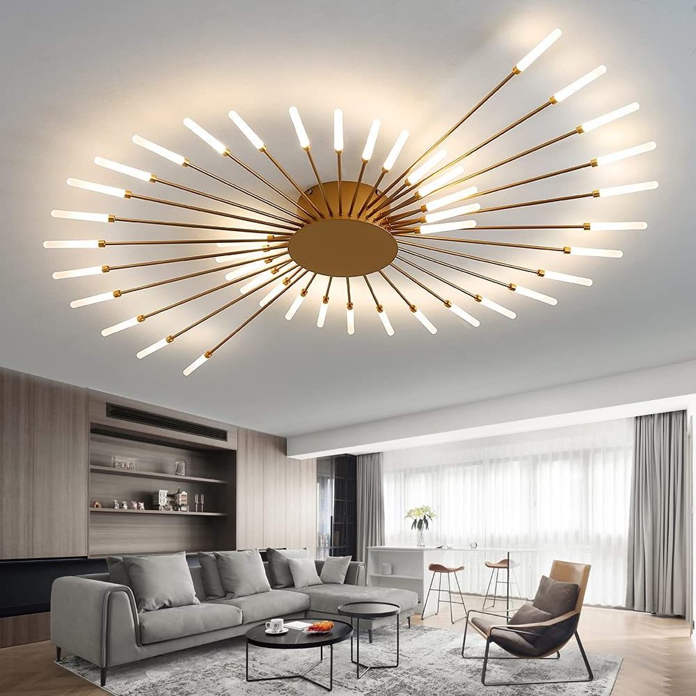 Badu Modern Home Lighting Creative Fireworks Led Ceiling Light For Living Room Bedroom