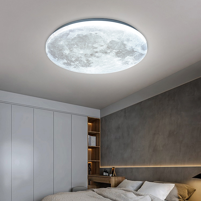 2022 new creative moon master bedroom room ceiling lamp ultra-thin led ceiling light for bedroom