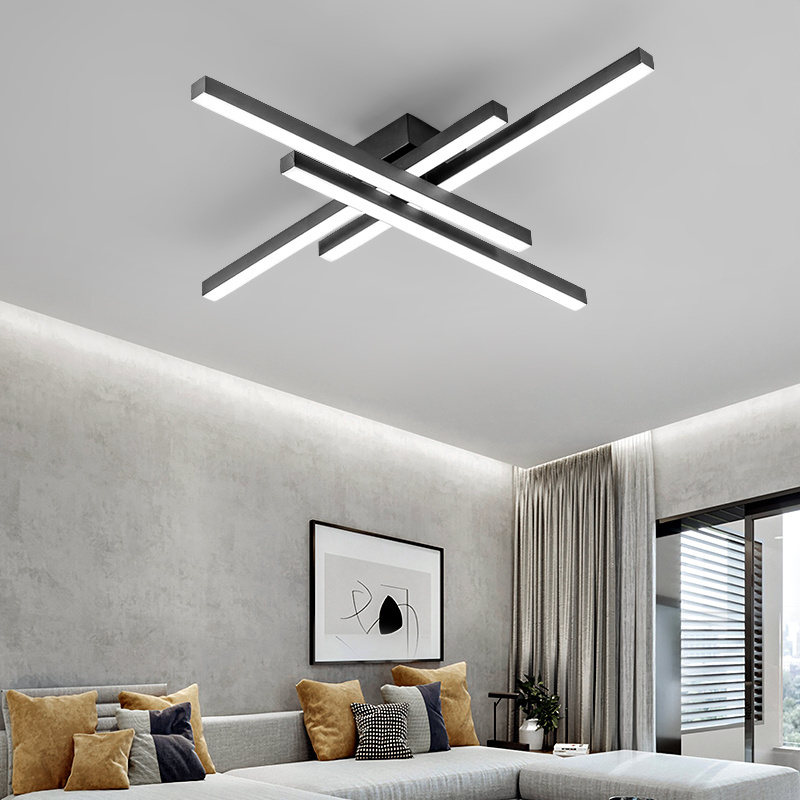 Modern new design dimmable linear LED ceiling light for living room lighting